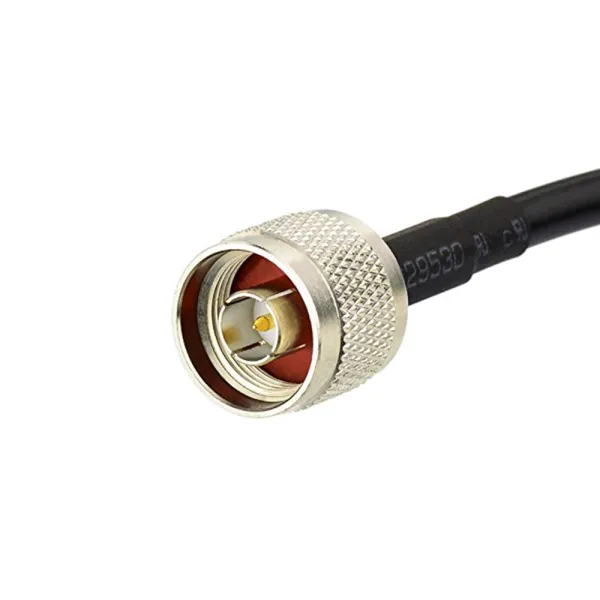 Cablu coaxial LMR400 1 metru, pentru antene RP-SMA Male - N Female cu adaptor inclus Cablu coaxial LMR400 1 metru, pentru antene RP-SMA Male - N Female cu adaptor inclus