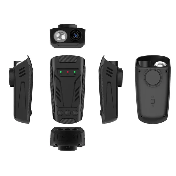 Dispozitiv 3 in 1 cu camera DVR, far LED si claxon pentru bicicleta, trotineta, motocicleta