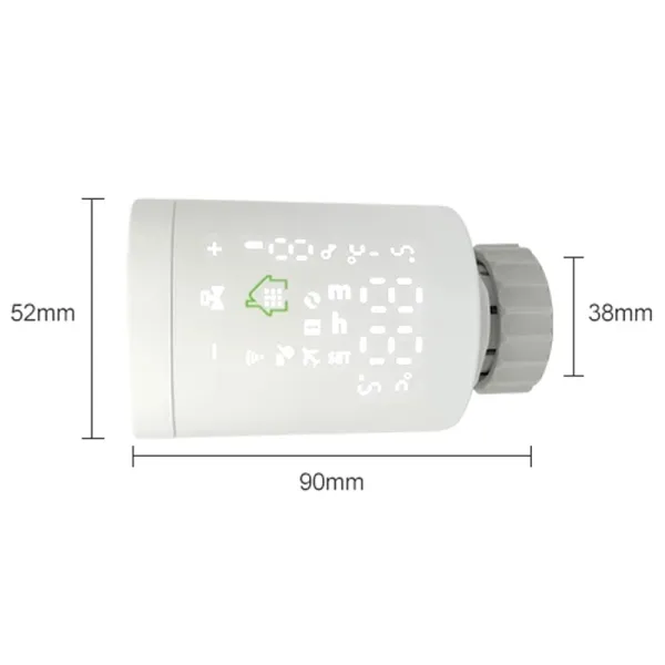 Cap termostatic Smart, WiFi, Tuya / Zigbee 3.0,  reglare temperatura individuala calorifere gaz / electrice