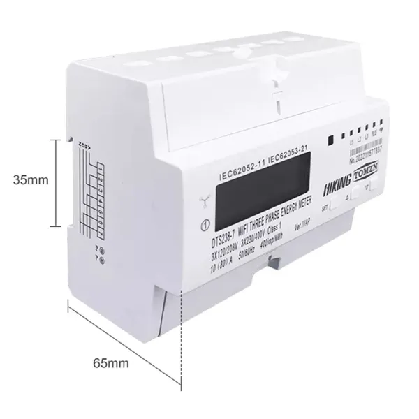 Contor trifazat inteligent IVAP, WiFi pentru monitorizare energie electrica 80A, multifunctional Contor trifazat inteligent IVAP, WiFi pentru monitorizare energie electrica 80A, multifunctional