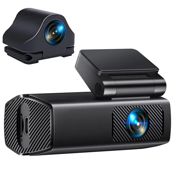 Camera auto de bord duala EUKI X11 4K WiFi, Night Vision, 170°, aplicatie dedicata, G-sensor si monitorizare parcare