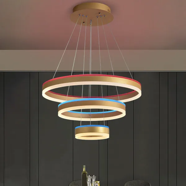 Aplica cu trei niveluri, 120W, lumina calda, rece si RGBl WiFi, compatibila Tuya, Smartlife, Alexa, Google Assistant