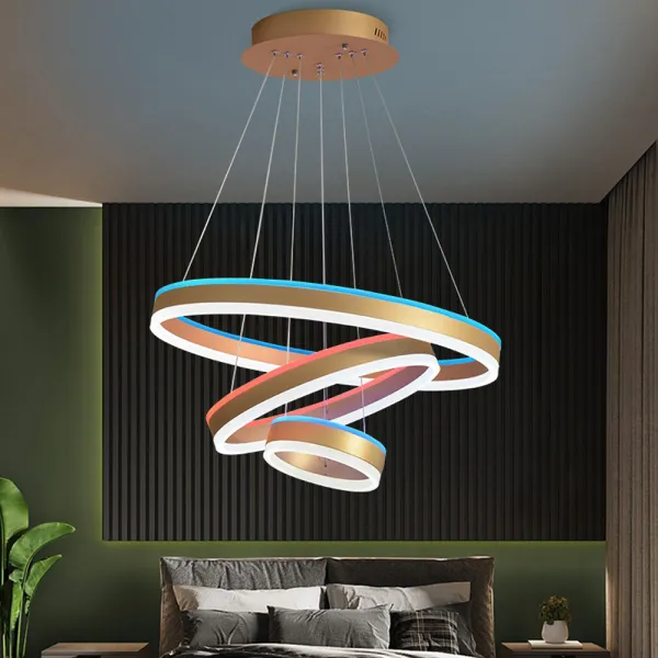 Aplica cu trei niveluri, 120W, lumina calda, rece si RGBl WiFi, compatibila Tuya, Smartlife, Alexa, Google Assistant