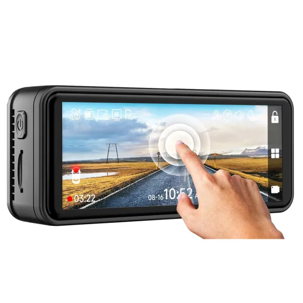 Camera auto de bord REDTIGER F8 4K, WiFi 5G, Night Vision, 160°, ecran tactil 3.18&quot;, GPS, aplicatie dedicata, G-sensor si monitorizare parcare