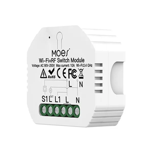 Releu inteligent smart WiFi cu 1 canal, DIY, compatibil Tuya/SmartLife