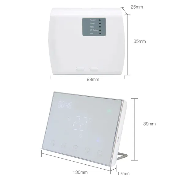 Termostat de ambient inteligent Smart WiFi+RF pentru centrale pe gaz, compatibil Tuya / SmartLife