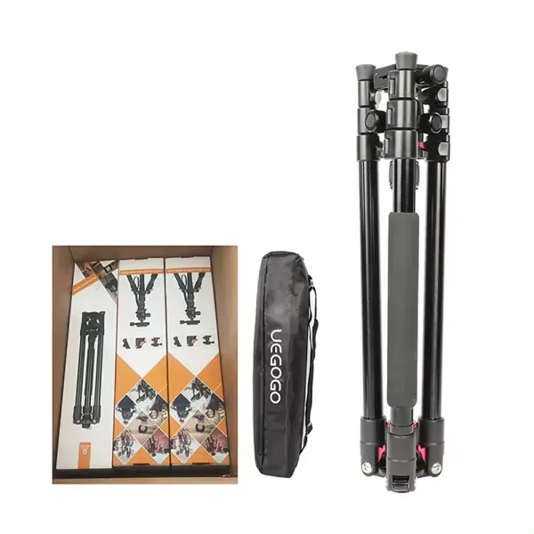 Trepied profesional 196 cm din aluminiu cu 4 sectiuni, cap cu bila, greutate maxima suportata 11 kg Trepied profesional 196 cm din aluminiu cu 4 sectiuni, cap cu bila, greutate maxima suportata 11 kg