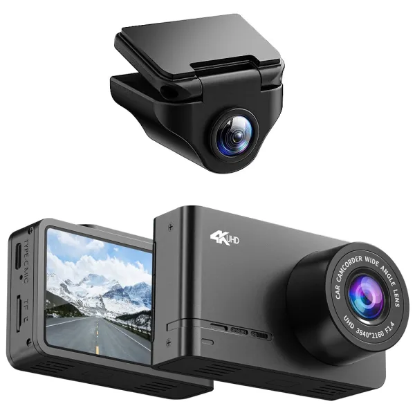 Camera auto de bord fata-spate Wolfbox D07 4K, WiFi, Night Vision, 170°, ecran 2.45", GPS, aplicatie dedicata, G-sensor si monitorizare parcare Camera auto de bord fata-spate Wolfbox D07 4K, WiFi, Night Vision, 170°, ecran 2.45", GPS, aplicatie dedicata, G-sensor si monitorizare parcare