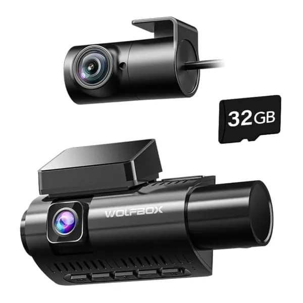 Camera auto de bord Wolfbox i07 4K+1080P, WiFi, Super IR Night Vision, 150°, ecran 3", GPS, aplicatie dedicata, G-sensor si monitorizare parcare Camera auto de bord Wolfbox i07 4K+1080P, WiFi, Super IR Night Vision, 150°, ecran 3", GPS, aplicatie dedicata, G-sensor si monitorizare parcare
