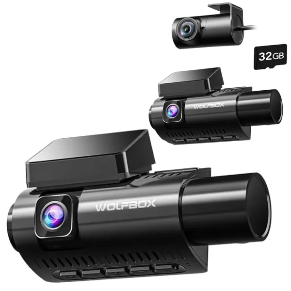 Camera auto de bord Wolfbox i07 4K+1080P, WiFi, Super IR Night Vision, 150°, ecran 3", GPS, aplicatie dedicata, G-sensor si monitorizare parcare Camera auto de bord Wolfbox i07 4K+1080P, WiFi, Super IR Night Vision, 150°, ecran 3", GPS, aplicatie dedicata, G-sensor si monitorizare parcare