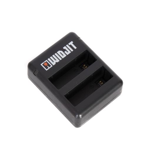 Incarcator dublu Widjit pentru baterii GoPro Hero 4 (Negru)