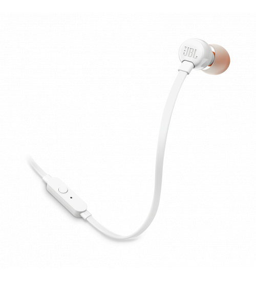 Casi in-ear JBL T110 cu microfon (Alb)