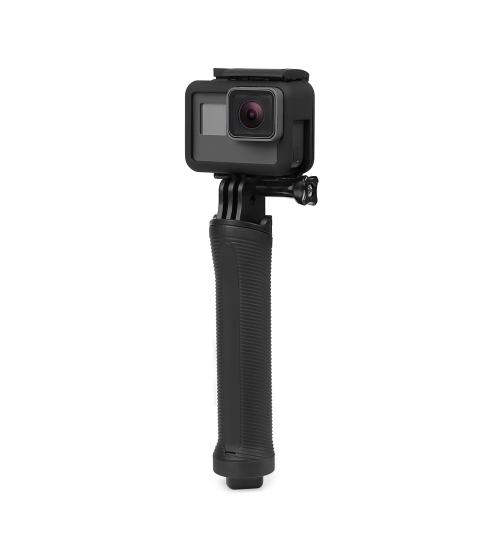 Grip 3-in-1 pentru camere sport cu trepied aluminiu (Negru)