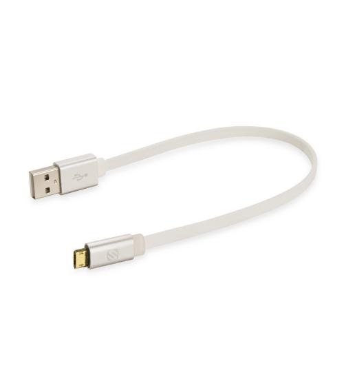 flatOUT LED cablu micro USB reversibil EZTIP™ (Alb, 25 cm)