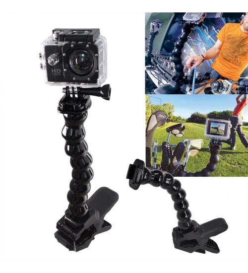 Sistem de prindere cu clema robusta Widjit pentru camere video sport (Negru)