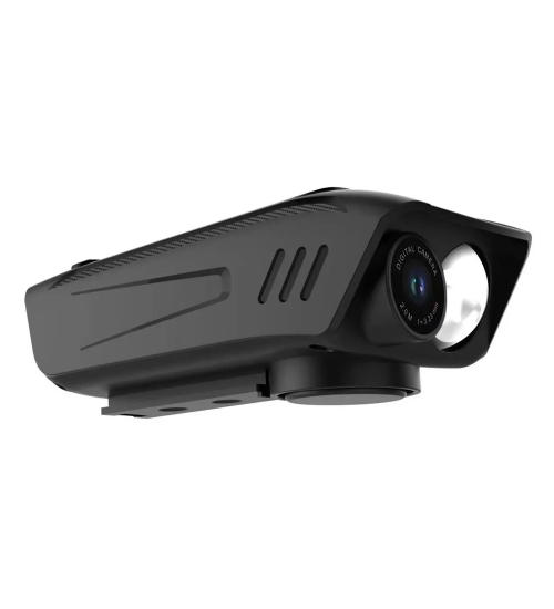 Dispozitiv 3 in 1 cu camera DVR, far LED si claxon pentru bicicleta, trotineta, motocicleta