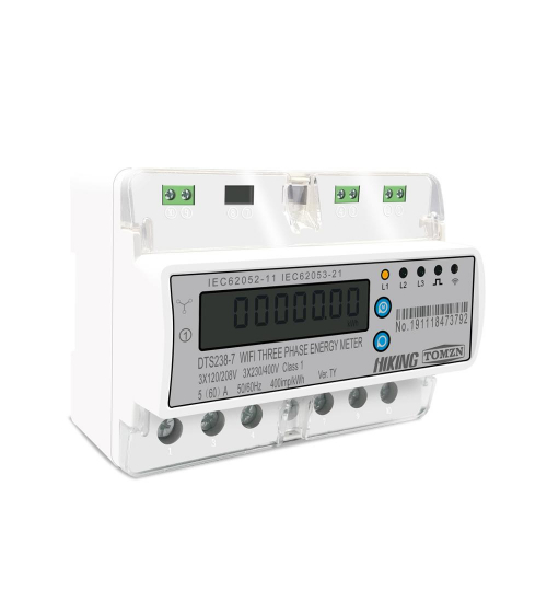 Contor trifazat inteligent WiFi pentru monitorizare energie electrica 110V 220V 50/60Hz, compatibil cu Tuya / Smartlife