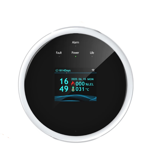 Detector si alarma smart Wifi pentru scurgeri de gaze, compatibil Tuya/Smartlife