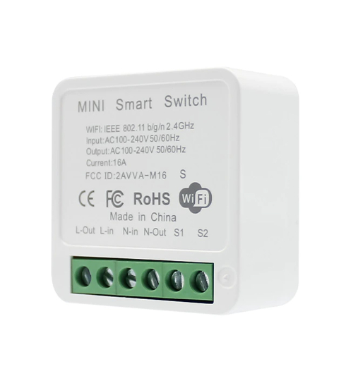 Mini releu inteligent smart WiFi, DIY, compatibil Tuya/SmartLife 