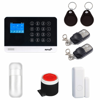 Sistem complet de alarma SMART WiFi, GSM, RFID, compatibil Tuya / Smart Life