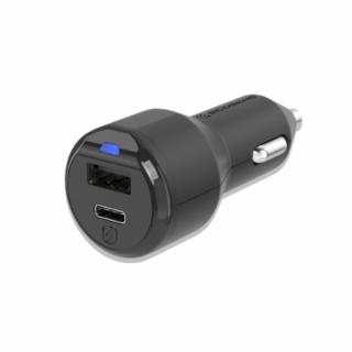 Incarcator Auto Combo Scosche PowerVolt 30W, USB-C si USB-A