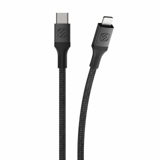 Cablu de date si sincronizare Lightning - USB-C MFI, impletit Scosche - 2.4m