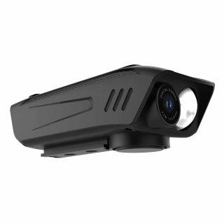 Camera video de filmat pentru bicicleta, trotineta sau motocicleta cu far LED si claxon integrate