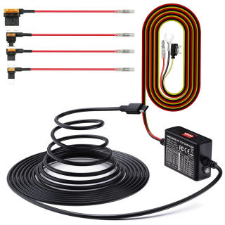 Kit de cabluri ACC cu 3 conductoare Vantrue pentru N5, N4 Pro, N4, E1, E2, E3, S2, N2S, X4S cu protectie tensiune joasa si mod parcare
