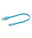 flatOUT LED cablu micro USB reversibil EZTIP™ (Albastru, 25 cm)