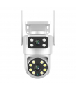 Camera de supraveghere inteligenta PTZ CCTV Dual, 6MP cu protectie IP66, NightVision, compatibila cu Tuya/SmartLife