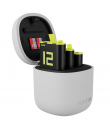 Incarcator portabil triplu cu cititor de carduri integrat pentru baterii GoPro Hero 12, 11, 10, 9