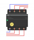Siguranta automata inteligenta trifazata tip intrerupator circuit 80A, WiFi, compatibila Tuya / Smart Life