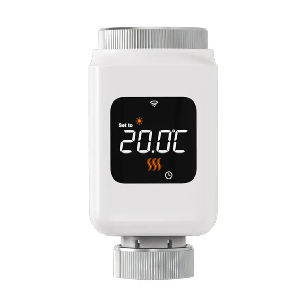 Termostat inteligent TRV pentru calorifere, cu Wi-Fi si ecran LCD, compatibil Tuya