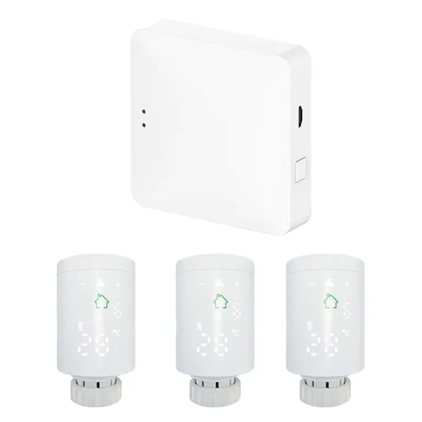 Bundle Gateway Hub + 3 Capete Termostatice Smart WiFi