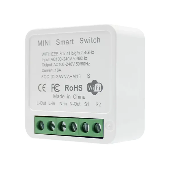 Mini releu inteligent smart WiFi, DIY, compatibil Tuya/SmartLife