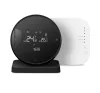 Termostat wireless WiFi pentru incalzire centrala pe gaz, cu baterie, control prin aplicatie si asistent vocal, Negru
