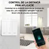 Intrerupator de perete fara fir RF 433MHz – 3 Canale, compatibil Tuya/Smart Life/Alexa/Google Home