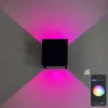 Aplica de perete inteligenta dimabila LED 12W, Smart WiFi, RGB, 3000K-6500K, IP65, 960lm, compatibila Tuya/SmartLife