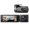 Camera auto de bord AZDOME M550 Pro cu 3 canale 4K, WiFi 5G, WDR Night Vision, 150°, ecran IPS 3.19&amp;quot;, aplicatie dedicata, G-sensor si monitorizare parcare