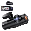 Camera auto tripla Vantrue N4 Pro fata-spate-interior, WiFi 5GHz 4K + 1080P + 1080P HDR, control vocal, Night Vision, ecran 2.45&amp;quot;, GPS, G-sensor si monitorizare parcare