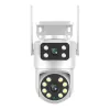Camera de supraveghere inteligenta PTZ CCTV Dual, 6MP cu protectie IP66, NightVision, compatibila cu Tuya/SmartLife