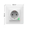 Priza de perete modulara Smart WiFi, compatibila Tuya, SmartLife, Alexa si Google Assistant