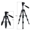 Mini trepied profesional Zomei Q100 Mini din aluminiu cu 3 sectiuni, cap panoramic, greutate maxima suportata 3 kg