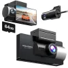 Camera auto de bord Wolfbox i17 cu 3 canale 4K+1080P+1080P, WiFi 5G, Super IR Night Vision, 150°, ecran 3&amp;quot;, GPS, aplicatie dedicata, G-sensor si monitorizare parcare