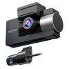 Camera auto de bord Wolfbox i17 cu 3 canale 4K+1080P+1080P, WiFi 5G, Super IR Night Vision, 150°, ecran 3&amp;quot;, GPS, aplicatie dedicata, G-sensor si monitorizare parcare