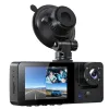 Camera auto de bord Bestsee M22 Pro cu 3 canale 1080P, Super Night Vision, 170°, ecran 2.35&amp;quot;, G-sensor si monitorizare parcare