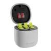 Incarcator portabil triplu cu cititor de carduri integrat pentru baterii GoPro Hero 12, 11, 10, 9