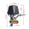 Electrovalva cu colier ajustabil (1/4 - 1) pentru tevi de gaz/apa cu actionare automata WiFi si telecomanda, compatibil Tuya/Smartlife