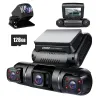 Camera auto de bord cu 4 canale PRUVEEO D90 FHD, WiFi, Night Vision, 150°, ecran LCD 3&amp;quot;, GPS, aplicatie dedicata, G-sensor si monitorizare parcare