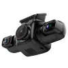 Camera auto de bord cu 4 canale PRUVEEO D90 Mini FHD, WiFi, Night Vision, 150o, ecran LCD 3&amp;quot;, GPS, aplicatie dedicata, G-sensor si monitorizare parcare